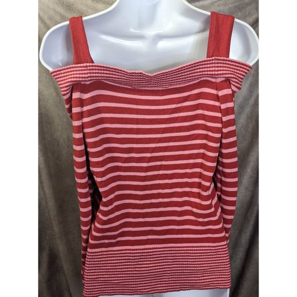 Vintage Takeout Pink And Red Striped Top - Picture 10 of 11